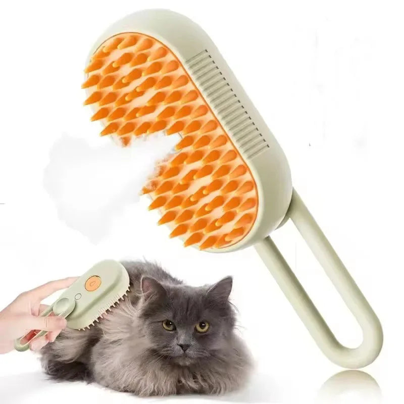 1pcs Steam Pet Brush 3-in-1 Massage Dog Steamy Brush Spray Beauty Tangled and Loose Hair Removal Cats Grooming Comb Dogs
