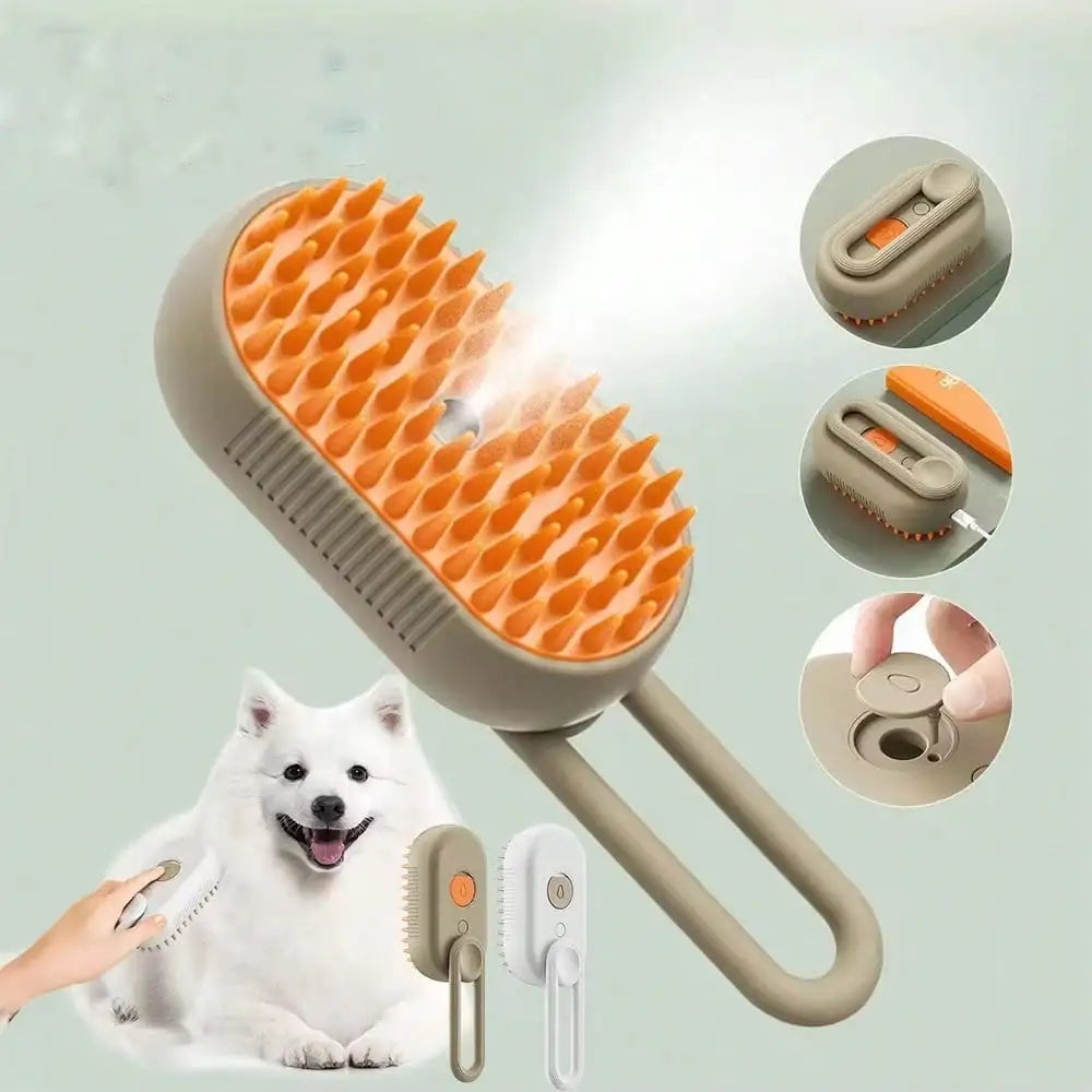 AeroMist™ 3-in-1 Pet Steam Brush